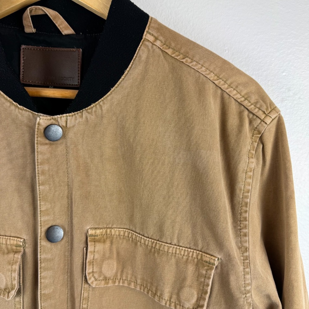 CIVIL SOCIETY Mens long sleeve snap button shirt shacket jacket - M *READ